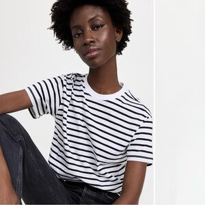 ATM Anthony Thomas Melillo Black and White Striped Tee